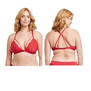 Women's Red Lace Bralette